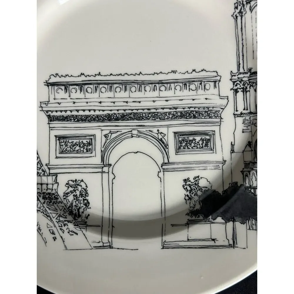 Royal Stafford City Scenes Eiffel Tower Paris Dinner Plate 11